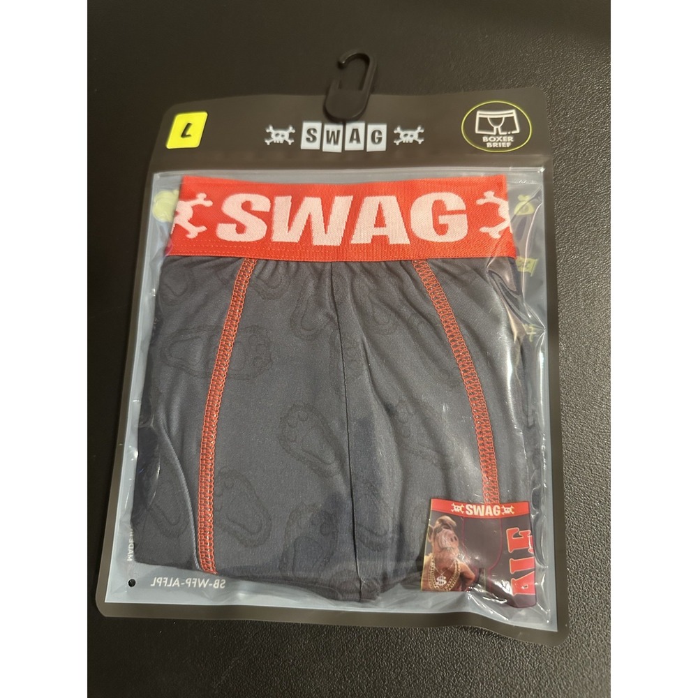 SWAG Boxer Briefs Mens‎ Large ALF Super Retro Grey Orange Underwear New